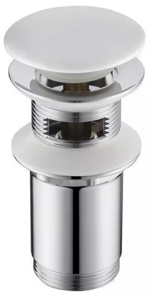 Донный клапан для раковины Timo 801116 с механизмом Клик-Клак белый 3780₽