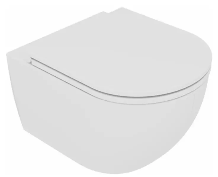 Подвесной унитаз безободковый GSG Like LKWCSOXXS001 укороченный белый матовый с сиденьем дюропласт с микролифтом 82700₽