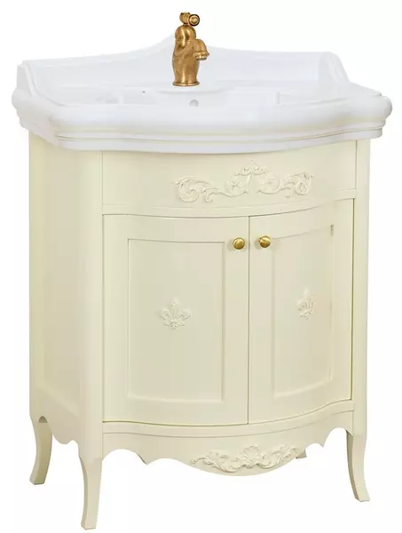 Тумба с раковиной из массива Migliore Bella 64 филенчатые с лилией Bella 73 avorio 161910₽
