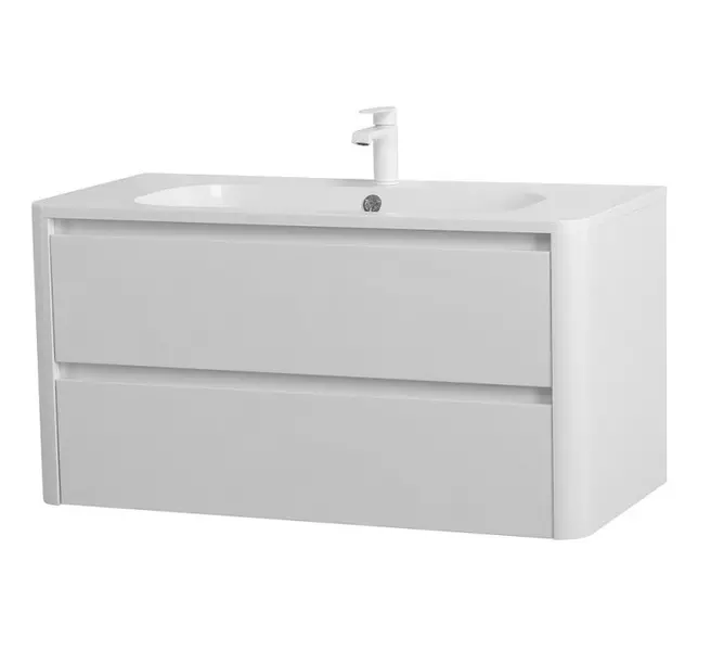 

Тумба с раковиной «Cezares» Relax 100 (CZR-1000/480-LV-MR-NV) подвесная Bianco Lucido