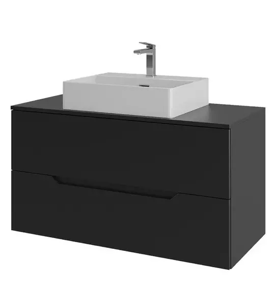 

Тумба с раковиной «Orange» Line Li 100 (50/42) подвесная чёрный матовый