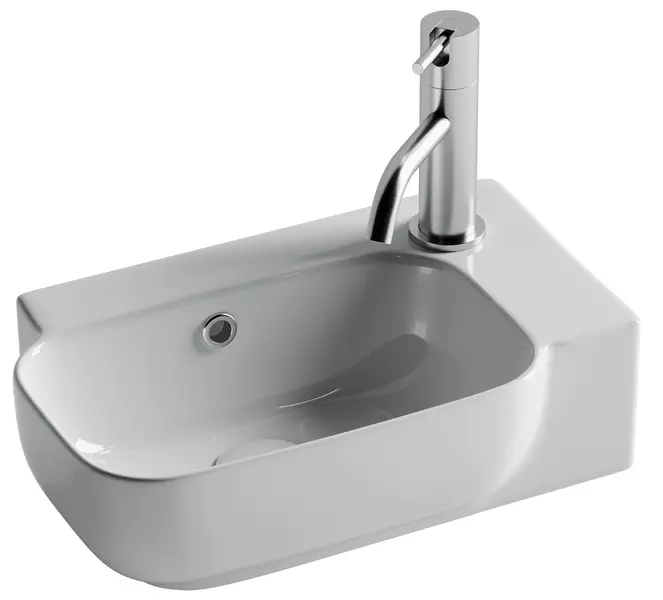 

Раковина угловая «Ceramica Nova» CN6074 40/25 фарфоровая белая левая