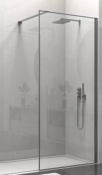 

Душевая перегородка «Vincea» Walk-In VSW-1HS800CLGM 80/200 прозрачная/вороненая сталь универсальная