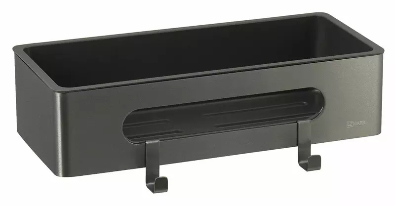 

Полка в ванну «Lemark» Shelf Line 9776045 на стену с крючками графит