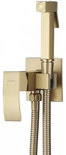 

Смеситель с гигиеническим душем «Abber» Wasserfall AF8625G матовое золото