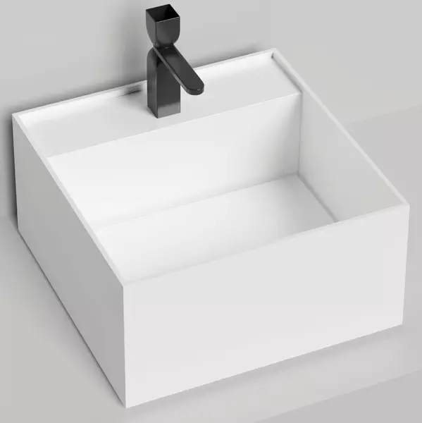 

Раковина «Salini» Armonia Square Top 02 45/45 S-Sense искусственный камень белая глянцевая