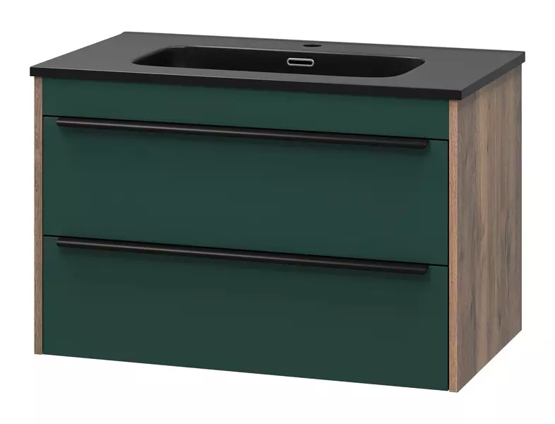 

Тумба с раковиной «Brevita» Greenwood 80 (9080MMB 80) подвесная зелёная/дуб галифакс олово
