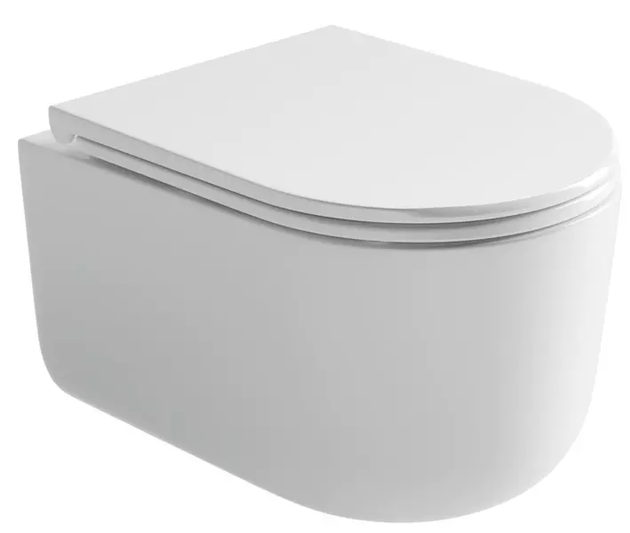 

Подвесной унитаз безободковый «Ceramica Nova» Ulma CN4006T белый с сиденьем дюропласт с микролифтом белое