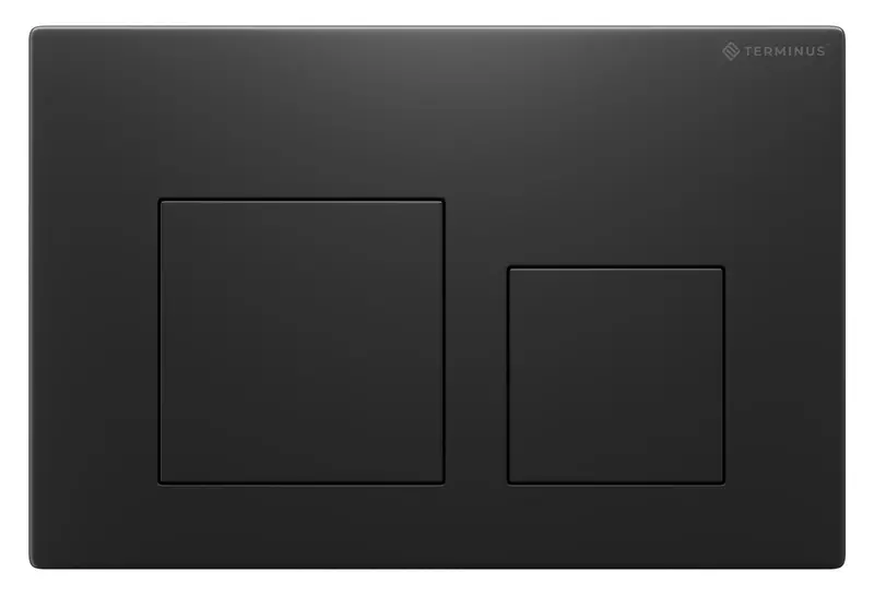 Кнопка смыва Terminus Classic 82K24х16B пластик чёрная матовая 4389₽