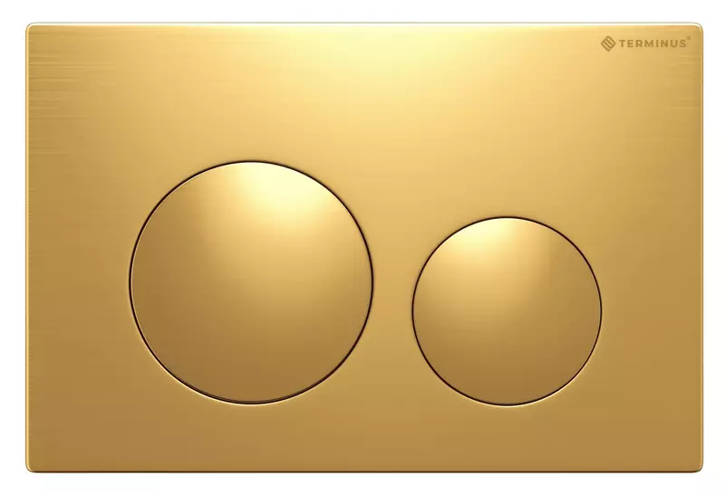 Кнопка смыва Terminus Classic 62K24х16G пластик золото брашированное 6589₽