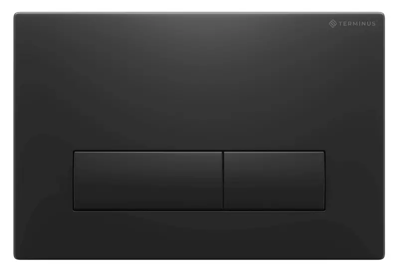 Кнопка смыва Terminus Classic 72K24х16B пластик чёрная матовая 4389₽