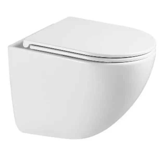 Подвесной унитаз безободковый Terminus Аврора Monolit 01WM49x36W с сиденьем дюропласт с микролифтом 18139₽