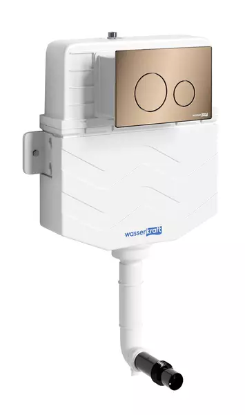 Бачок скрытого монтажа для унитаза WasserKRAFT Aller 10TLT031MERG02 с клавишей смыва 27170₽