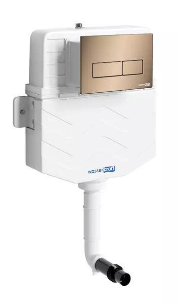 Бачок скрытого монтажа для унитаза WasserKRAFT Aller 10TLT031MERG03 с клавишей смыва 27170₽
