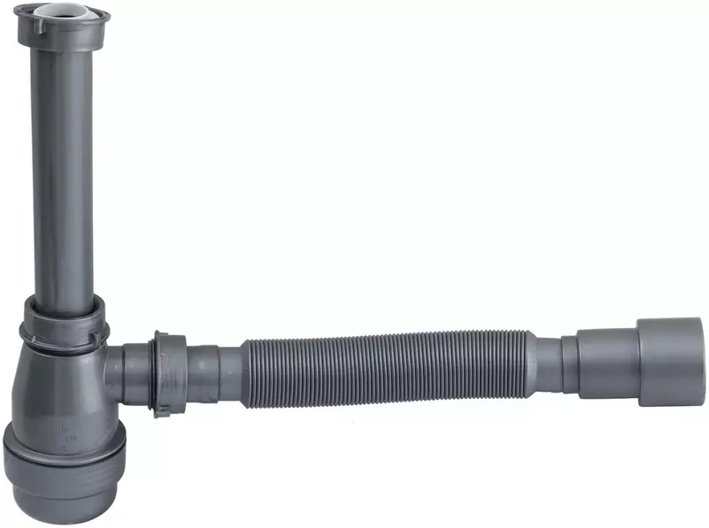 Сифон для раковины Aquanet 00332449 серый 700₽