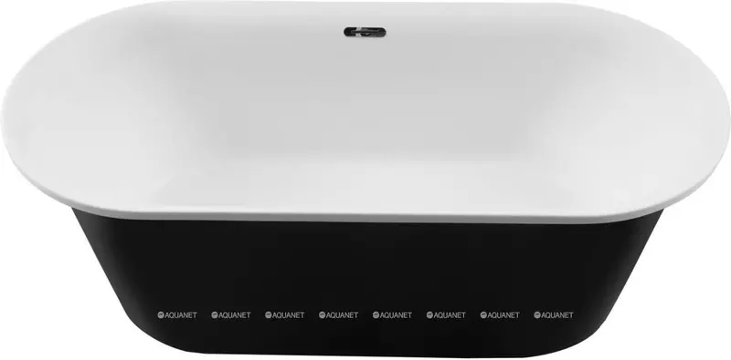 

Ванна акриловая «Aquanet» Family Smart 170/78 с ножками с сифоном белая матовая/чёрная матовая