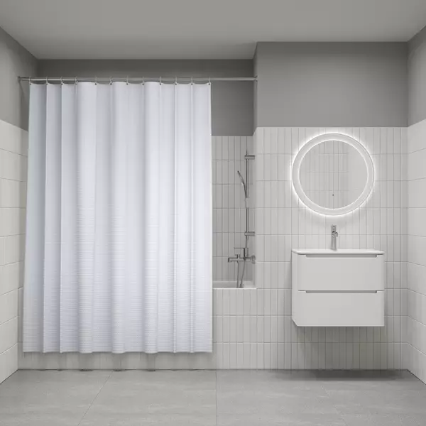 

Штора для ванной «Iddis» Decor DW01P18i11 180/200 белая
