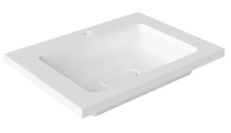 Раковина «Madera» Модуль 70 литьевой мрамор белая