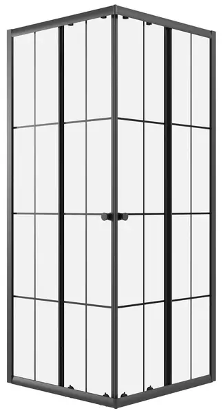 Душевой угол-ограждение Niagara Eco NG-1008-14QKL 8080 8080 клеткачёрный матовый без поддона 11200₽