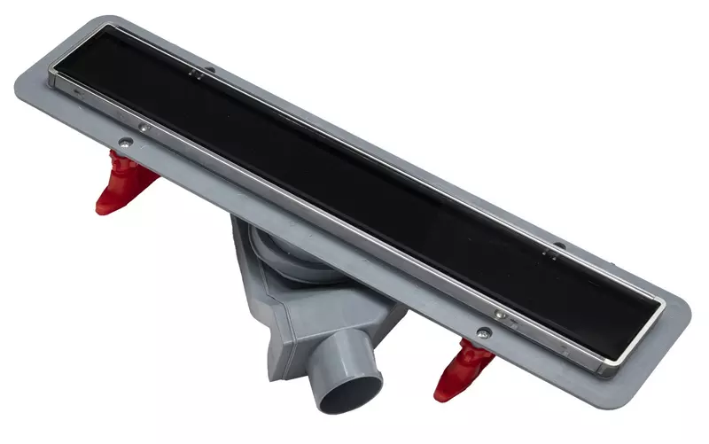 Душевой лоток Point Деметра PN50445GLB 450 боковой выпуск чёрное стекло 10680₽