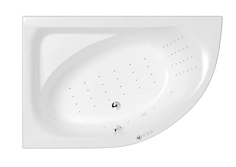 Гидромассажная ванна акриловая Whitecross Aquarella 170110 Nano с каркасом с сифоном белаяхром левая 254545₽