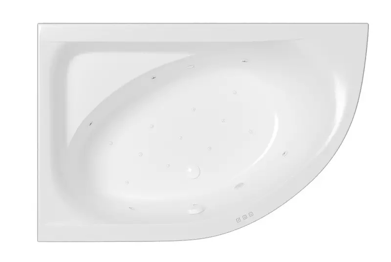 Гидромассажная ванна акриловая Whitecross Aquarella 170110 Relax с каркасом с сифоном белая левая 211956₽