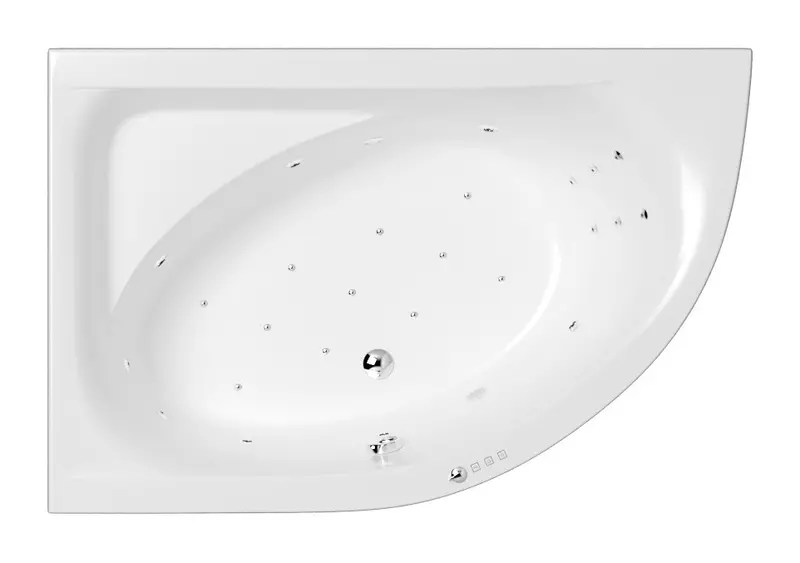 Гидромассажная ванна акриловая Whitecross Aquarella 170110 Ultra с каркасом с сифоном белаяхром левая 218879₽