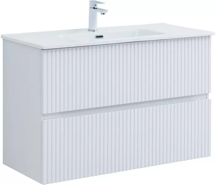 

Тумба с раковиной «Aquanet» Джейн 100/45 (Flat 100 254365) подвесная белый матовый