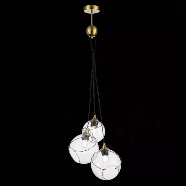 

SLE103113-03 Светильник подвесной Золотистый/Прозрачный E27 3*60W SATTURO · Satturo, Evoluce, SLE103113-03