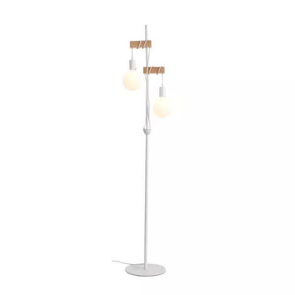 

SL1142.505.01 Светильник напольный Белый, Светлое дерево E27 2*60W BAGETTI · Bagetti, Evoluce, SL1142.505.01