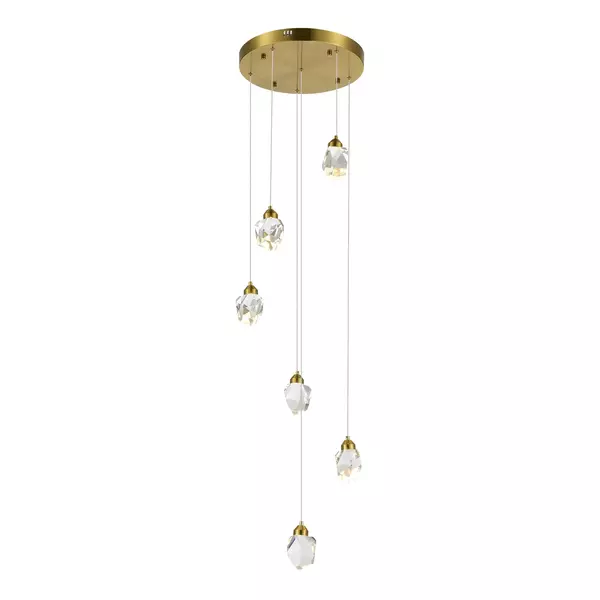 

SL6114.203.06 Светильник подвесной ST-Luce Золотистый/Прозрачный LED 6*3W 3000K CASCATO · Cascato, St Luce, SL6114.203.06