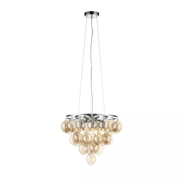 

SL432.203.05 Светильник подвесной ST-Luce Хром/Коньячный E27 5*60W SOSPIRO · St Luce, SL432.203.05