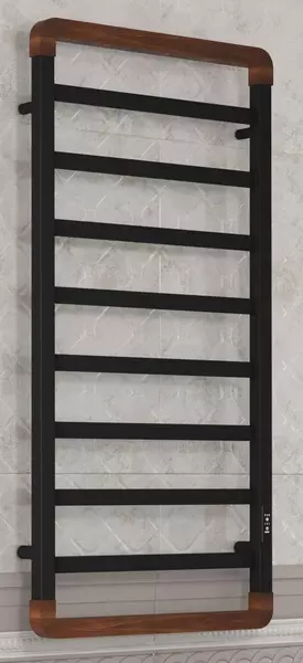 Электрический полотенцесушитель «Opadiris» Ромео OS11351BN 53/110 чёрный матовый/светлый орех правый