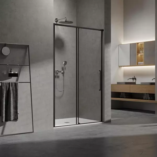 Душевая дверь «Vincea» Slim VDS-6SL110CLB 110/195 прозрачный/черный