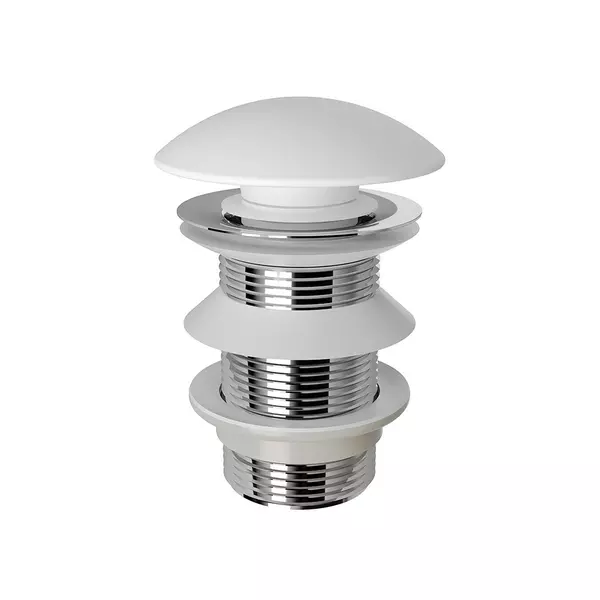 Донный клапан для раковины Aqueduto Ralo RAL0120 с механизмом Клик-Клак белый матовый 2800₽