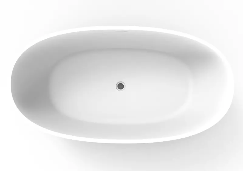 Ванна из искусственного камня Timo Solid Lempi1700 с сифоном белая матовая 187900₽