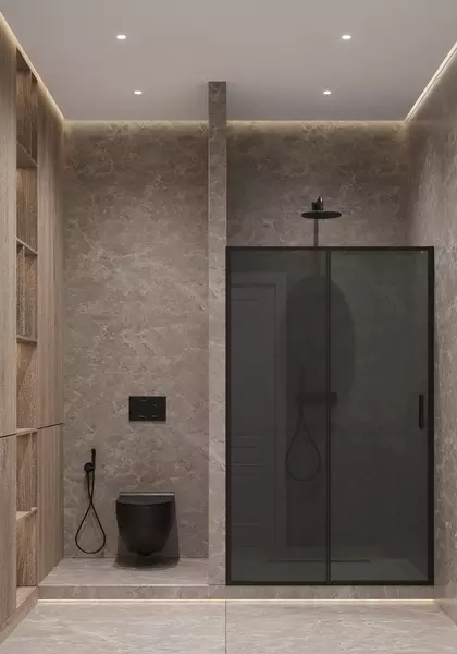 Душевая дверь Timo T03 120 графитчерный 32100₽