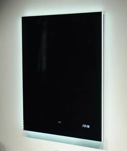 Зеркало «Raval» Kvadro 60 с инфракрасным выключателем с часами с подсветкой