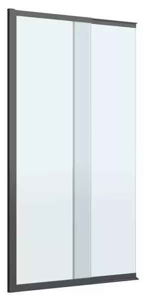 Шторка на ванну стеклянная Cezares SLIDER-FIX-VF-11-90150-C-NERO прозрачнаячёрная универсальная 17040₽