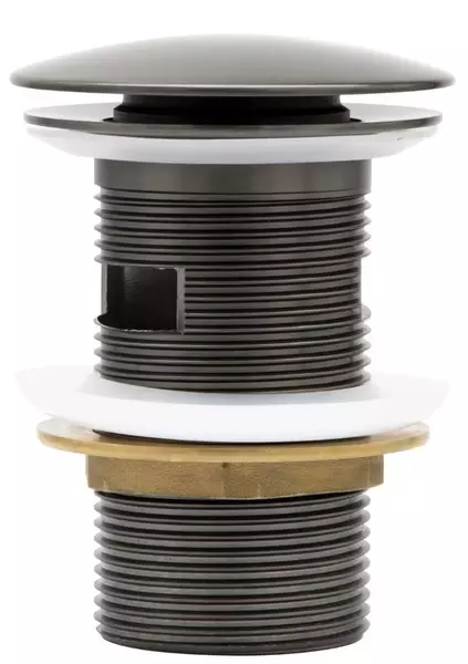 Донный клапан для раковины Cezares CZR-SAT-GM с механизмом Клик-Клак оружейная сталь 3050₽