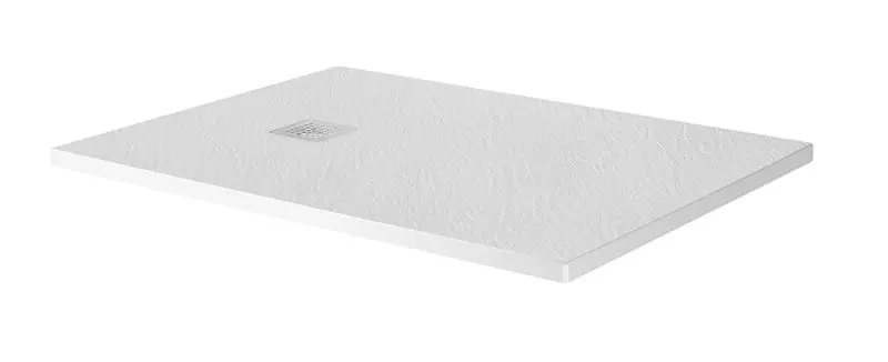 Душевой поддон Belbagno TRAY-MR-UNO-AH-10080-35-W-BO низкий из литьевого мрамора прямоугольный с сифоном белый 22800₽