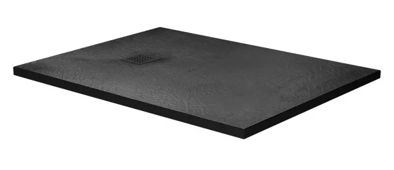 Душевой поддон Belbagno TRAY-MR-UNO-AH-12090-35-NERO-NO низкий из литьевого мрамора прямоугольный с сифоном чёрный 30100₽