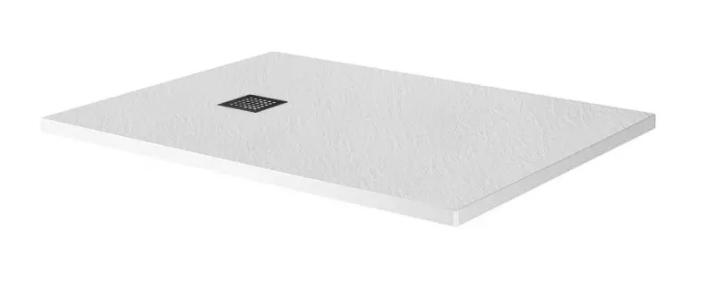 Душевой поддон Belbagno TRAY-MR-UNO-AH-16090-35-W-NO низкий из литьевого мрамора прямоугольный с сифоном белый 37700₽