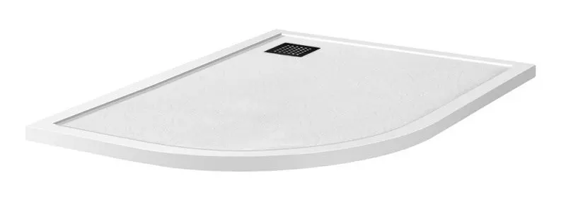 Душевой поддон Belbagno TRAY-MR-UNO-RH-12090-550-35-W-R-NO низкий из литьевого мрамора прямоугольно-асимметричный с сифоном белый правый 29400₽