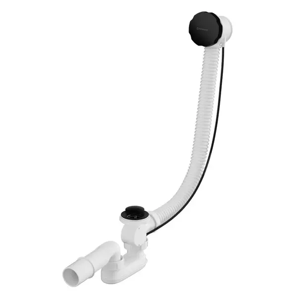 Сифон для ванны слив-перелив Whitecross SPWC60BL перелив 57 см чёрный матовый полуавтомат 5250₽