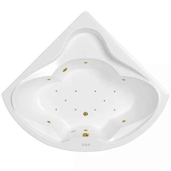 Гидромассажная ванна акриловая Whitecross Konsul 150150 Relax с каркасом с сифоном белаязолото 234636₽