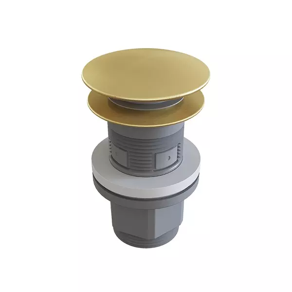 Донный клапан для раковины Aqueduto Ralo RAL0250 с механизмом Клик-Клак шлифованное золото 1400₽
