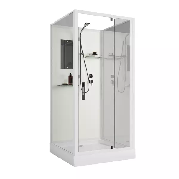 Душевая кабина «Niagara» Standart ST90/15Q/BK 90/90 низкий поддон прозрачный/белый без крыши