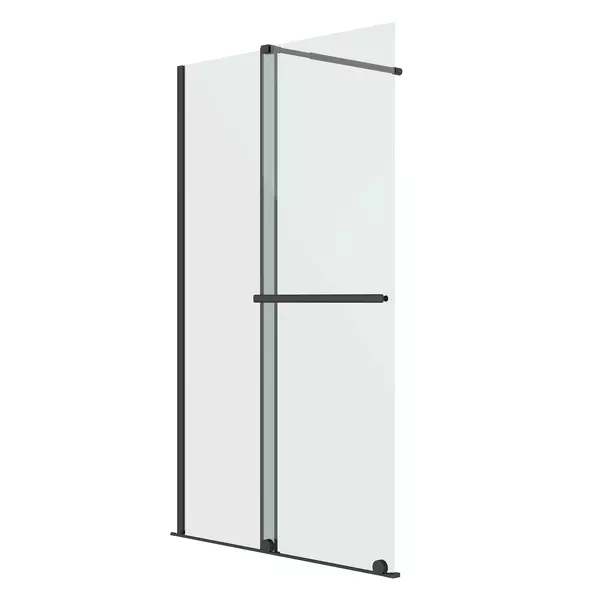 Душевая перегородка Niagara Nova NG-671-90BLACK 90200 прозрачныйчерный матовый без поддона универсальная 13100₽