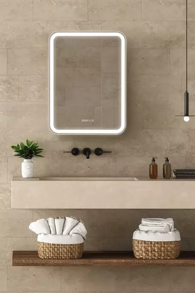 Зеркальный шкаф Art Max Platino 6080 с подсветкой Grey правый 22250₽